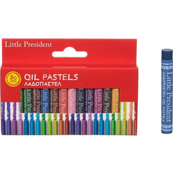 Premium Λαδοπαστέλ Διάφορα Χρώματα Little President - 30 τμχ