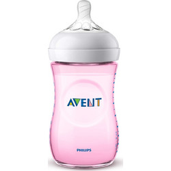 Philips Avent Natural SCF034/17 Πλαστικό Μπιμπερό με Θηλή Σιλικόνης κατά των Κολικών 1m+ 260ml