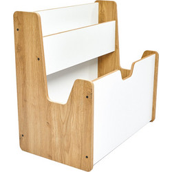 Ραφιέρα Crane pakoworld φυσικό-λευκό mdf 57x34x55εκ