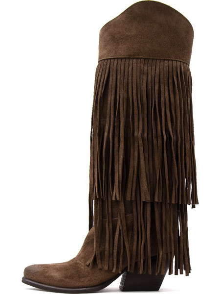 SUEDE LEATHER HIGH BOOTS WOMEN RICCIANERA