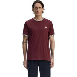 Fred Perry Ανδρική Μπλούζα Τ-Shirt Twin Tipped M1588-64A Μπορντό