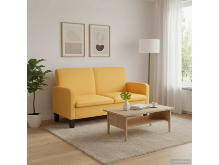 vidaXL Διθέσιος Καναπές Κίτρινος 135x65x76cm 244710
