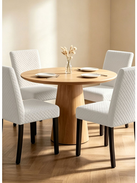 Ελαστικά καλύμματα τραπεζαρίας ZENTRA BEIGE Μπεζ Σετ ελαστικά καλύμματα τραπεζαρίας έξι τεμαχίων MADI