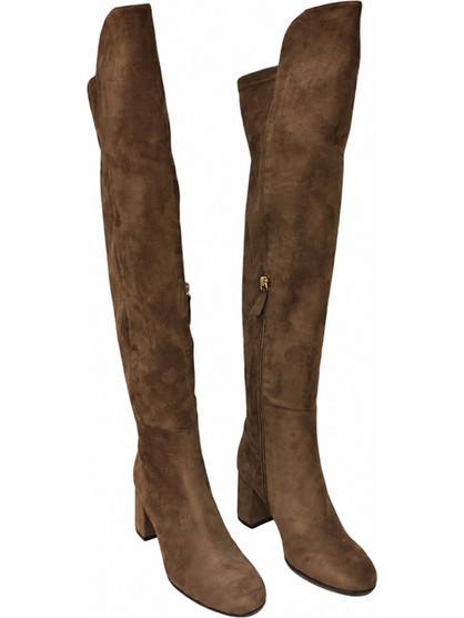 High suede boots