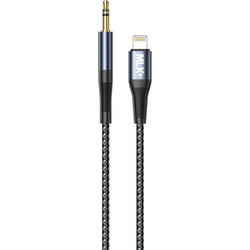 MLK+ Καλώδιο Braided Lightning σε 3.5mm Jack 1m, μαύρο