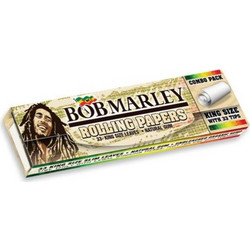 Bob Marley King Size Pure Hemp Organic Unbleached + TIPS Χαρτάκια στριφτού με τζιβάνες - 1 τεμάχιο 671734002785