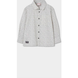 Boboli παιδικό πουκάμισο oxford με all-over print - 854041 Εκρού