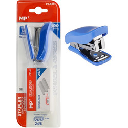 MP mini συρραπτικό με ανταλλακτικά PA636, 24/6-26/6, 10 φύλλα, μπλε