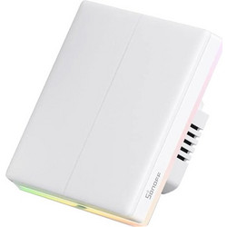 SONOFF smart διακόπτης T5-2C-86 με LED φωτισμό, διπλός, Wi-Fi, λευκός