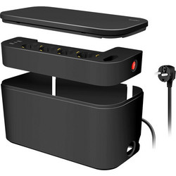 LogiLink Πολύπριζο 5 Θέσεων με 2 USB-A, 1 USB-C και καλώδιο 1.5m (LPS282U)