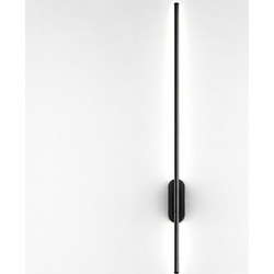 VenCore Lineon Black 6093-20114 - Μοντέρνο Επιτοίχιο Φωτιστικό Απλίκα LED 60CM 12W Μαύρο Αλουμίνιο με Ρυθμιζόμενο CCT Λευκό - Ημέρας - Θερμό - Χειρισμ
