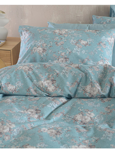 Μαξιλαροθήκες Σετ 50x70 Rythmos Camelia Γαλαζιο