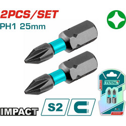 TOTAL ΕΠΑΓΓ. ΜΥΤΕΣ ΜΑΓΝΗΤΙΚΕΣ ΜΑΥΡΕΣ ΡH1 25mm 2ΤΕΜ (TACIM71PH125) 25263