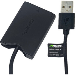 Wasabi Power Canon NB-13L, NB-15L DC Coupler with USB-A Input