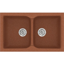 Sanitec Classic 336 Επικαθήμενος Νεροχύτης Γρανίτη Ματ Granite Terracotta 86x50cm