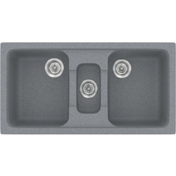 Sanitec Classic 325 Επικαθήμενος Νεροχύτης Γρανίτη Ματ Metallic Silver 97x51cm