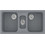Sanitec Classic 325 Επικαθήμενος Νεροχύτης Γρανίτη Ματ Metallic Silver 97x51cm