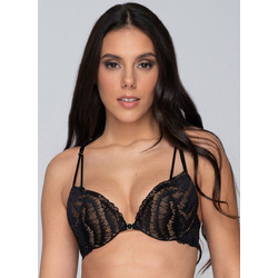 Luna Flirt Σουτιέν Super Push Up Μπλε