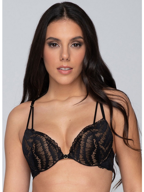 Luna Flirt Σουτιέν Super Push Up Μπλε