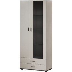 Cama S6 SOHO display cabinet 80x41x192 cashmere + black