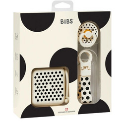 ΣΕΤ ΔΩΡΟΥ BIBS - SOOTH & GO - POLKA DOT IVORY / BLACK