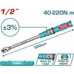 TOTAL ΕΠΑΓΓ. ΔΥΝΑΜΟΚΛΕΙΔΟ 1/2" / 40-220Nm (THPTW1220N6)