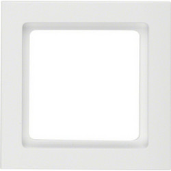 Frame 1gang Q.3 polar white velvety