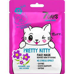 7Days Animal Pretty Kitty Sheet Μάσκα Προσώπου 28gr