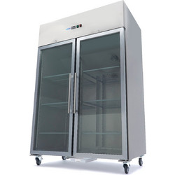 Freezer - 1200L - 6 Adjustable Shelves (2/1 GN) - Stainless Steel - with Glass Door