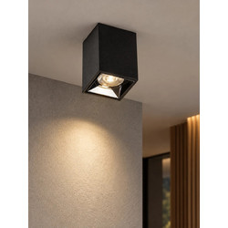 LUMINAR KLV-101-0323 Φωτιστικό Downlight Σποτ LED 3W 405lm 36 AC 220-240V IP20 Θερμό Λευκό 2700K - Osram SMD Chip & TUV SUD Driver - Μαύρο Ματ - Μ4.2 x Π4.2 x Υ6.6