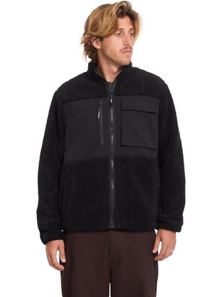 Volcom Storm Stone Zip Sherpa Jacket Ανδρικό Μπουφάν Μαύρο A4832604-RSN