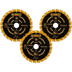 Dewalt Δίσκος Κοπής Ξύλου 190mm 3τμχ 1270988