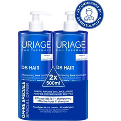 Uriage DS Hair Gentle Balancing Σαμπουάν για Καταπράυνση 2x500ml