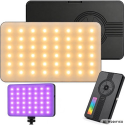 Verk Group Φορητό Φωτιστικό LED RGB-W Τσέπης για Φωτογραφία, 138 LED, 2700-6500K, με Μπαταρία 800mAh και Βάση Hot Shoe/1/4" 5907