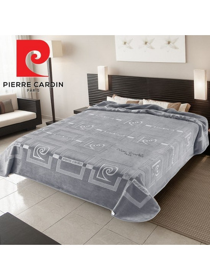 Κουβέρτα Βελουτέ Υπέρδιπλη Nancy 657 Grey 220x240 Pierre Cardin - Pierre Cardin