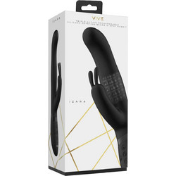 Vive Izara Rotating Beads Δονητής Rabbit 22cm Μαύρος