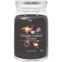 Large BLACK COCONUT Candle YANKEE