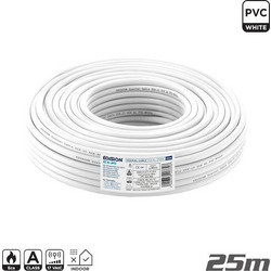 EDISION 26-05-0003 ΚΑΛΩΔΙΟ Coaxial ICX-25 CCS AL Eca PVC Λευκό 25m