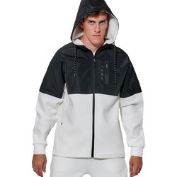 Body Action Two-Tone Scuba Ανδρική Ζακέτα Λευκή 073627-05A
