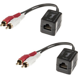 Lindy Audio Extender 2 x RCA To Utp Cable 100m 70460