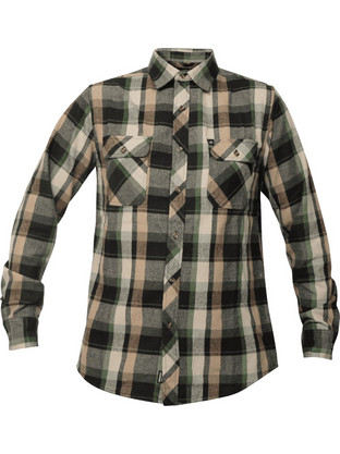 Emerson Button Down Flannel Shirt Ανδρικό Πουκάμισο Μπεζ