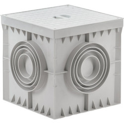 Eurolamp βιομηχανικό πλαστικό φρεάτιο 200x200x200mm γκρι IP54 IK10 - 147-31900