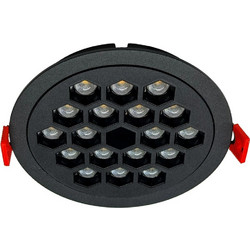 Aca Led Κυψελωτό Χωνευτό Φωτιστικό 10W 4000K 1300lm Μαύρο (KYVAR1040)