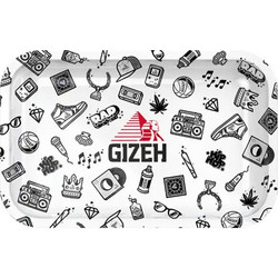 Gizeh Rolling Tray Δίσκος Comic Edition Λευκό - Small (27x17cm)