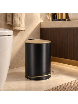 Κάδος Απορριμμάτων Μπάνιου (Φ22x24.5) T-D 3lt Black 6580103