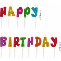 TREND HAUS Κερί Γενεθλίων Trend 963840 Glitter Happy Birthday