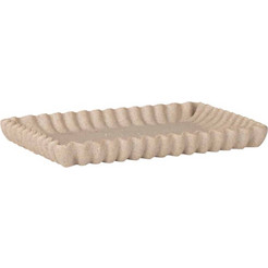 ESTIA ΔΙΣΚΟΣ ΟΡΘΟΓΩΝΙΟΣ NYRA RIB 28.4x18.3x3cm IVORY