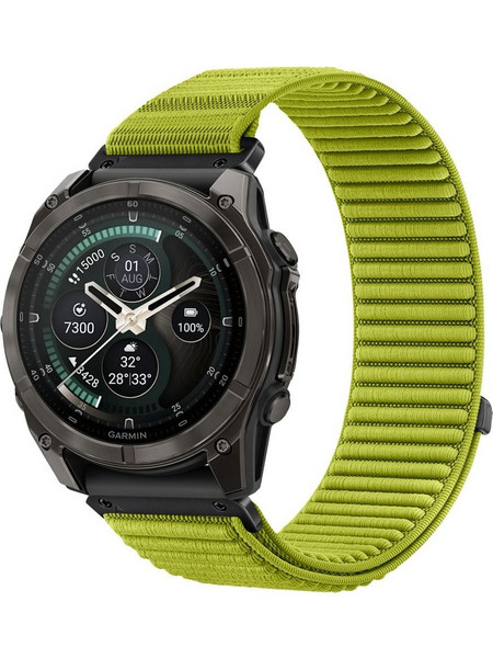 Tech-Protect Nylon Pro Λουράκι Υφασμάτινο Electric Lime (Garmin Fenix 5 / 6 / 6 Pro / 7 / 8 / 8 Pro / 9 / 9 Pro 47mm)
