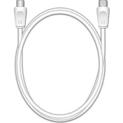 MediaRange Καλώδιο Κεραίας Coax Male to Coax Female 1.5m White MRCS162