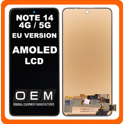 Xiaomi Redmi Note 14 4G (24117RN76E) / Redmi Note 14 5G (24094RAD4G) EU Version AMOLED LCD Οθόνη + Touch Screen Digitizer Black